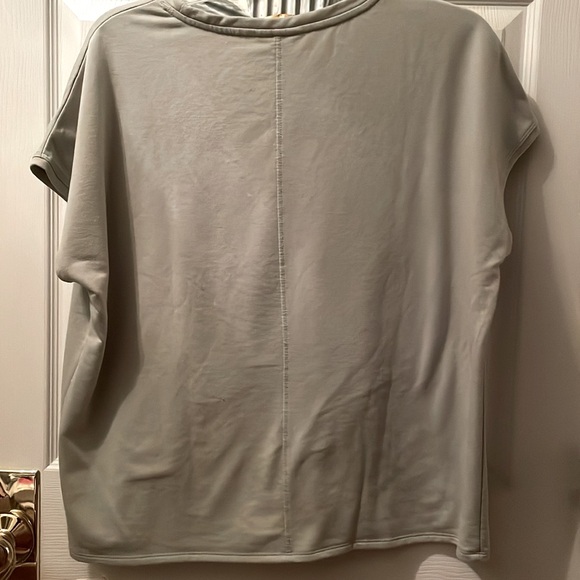 2 tops XL French terry Danskin loose fit soft knit - sage green & light gray - Picture 5 of 11